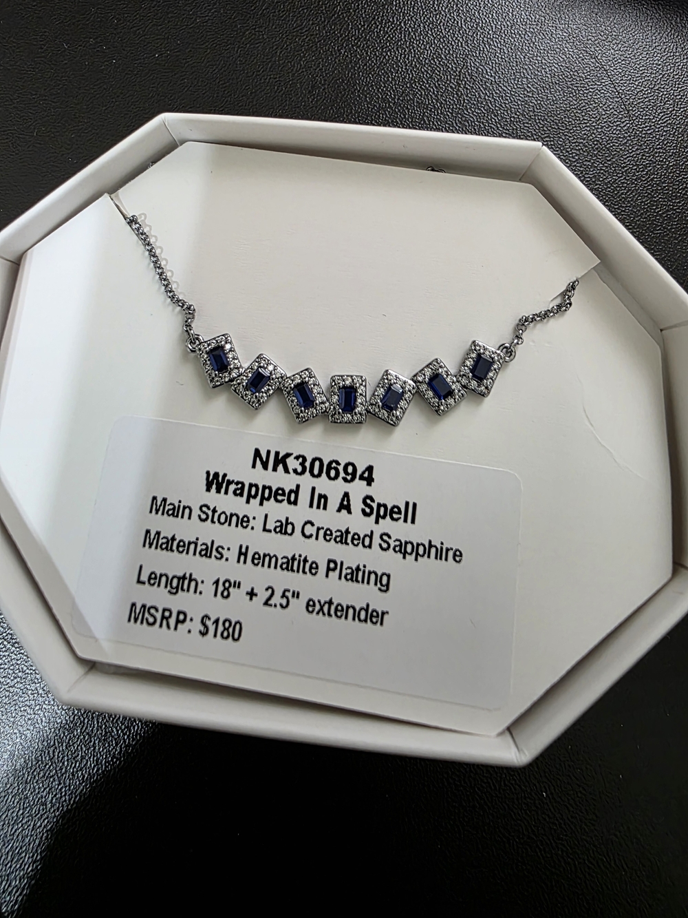 Wrapped In A Spell Lab-Created Blue Sapphire Necklace
